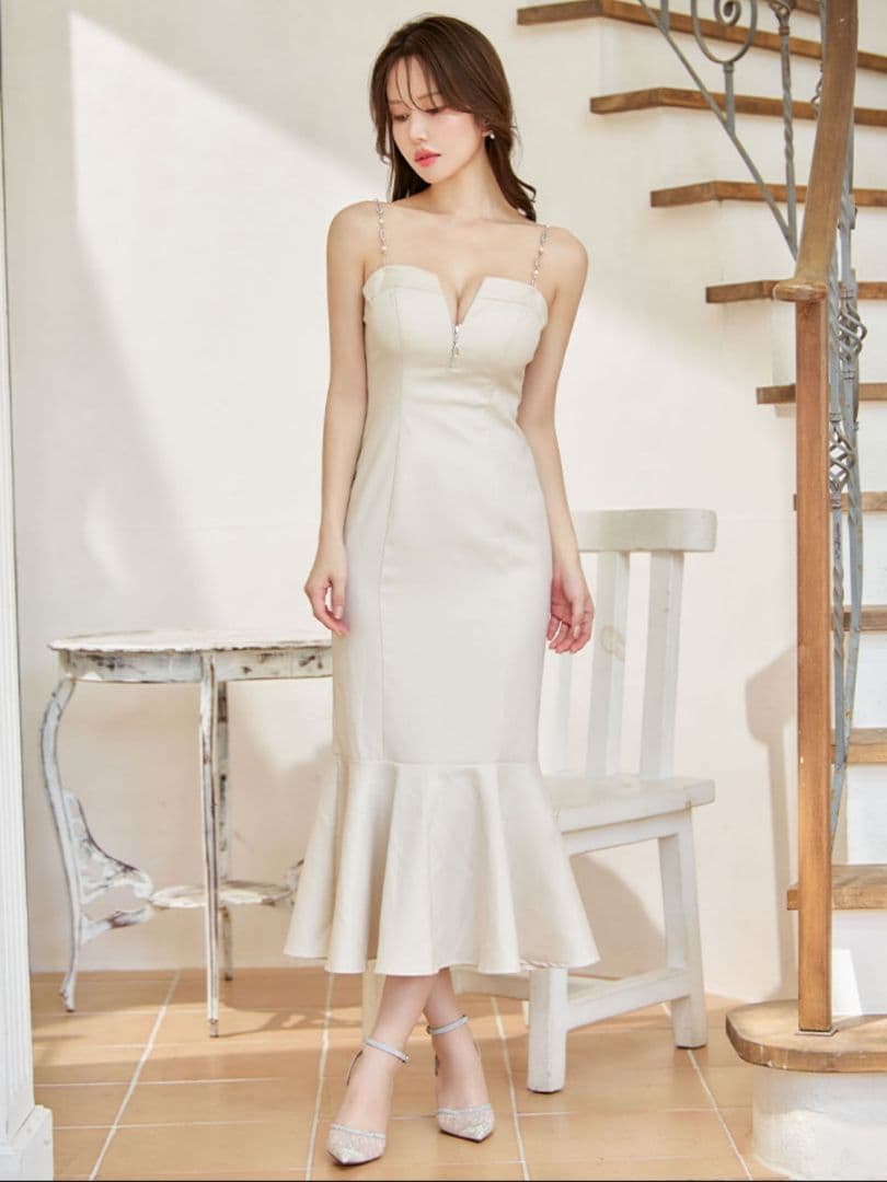 Jewels ロングドレス Sサイズ アイボリー