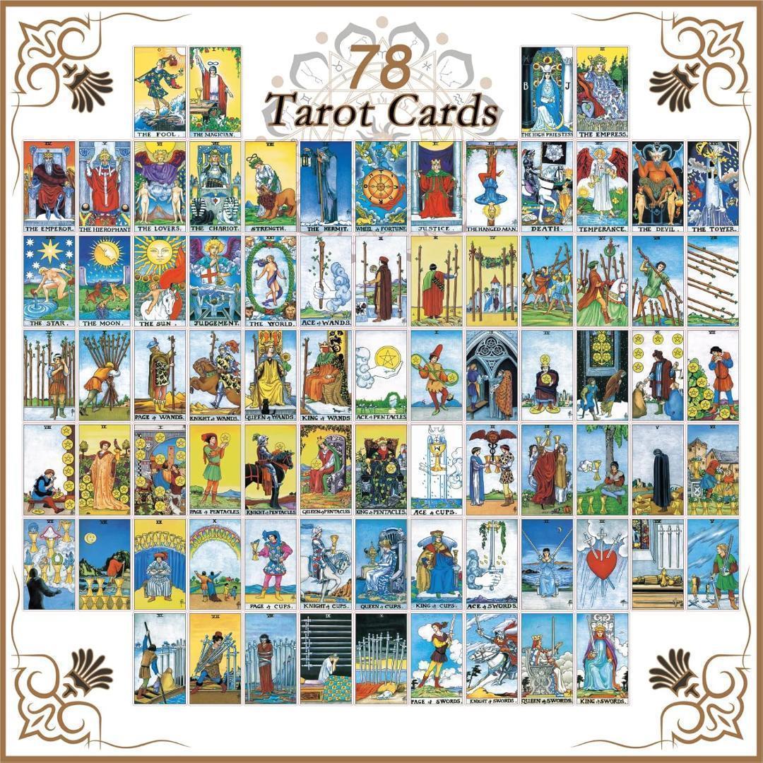 【正規品タロットカード】上品で高級感溢れる✨ホワイト×ゴールドの箔押しタロット