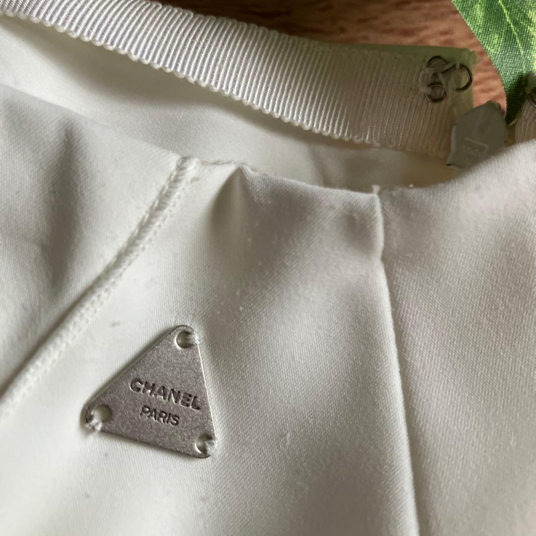 【美品】CHANEL ロゴプレート センタースリットスカート 40