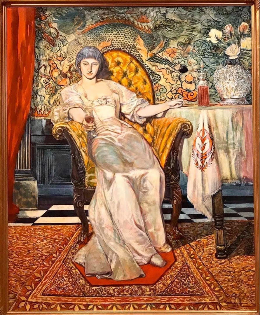 田村誠司 水彩画 女性の肖像「舞妓」