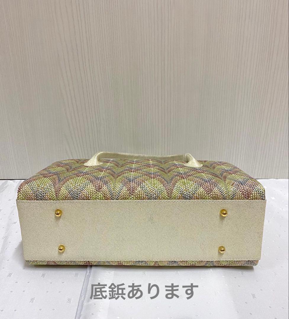 【新品未使用】組織帯地使用　利休バッグ②