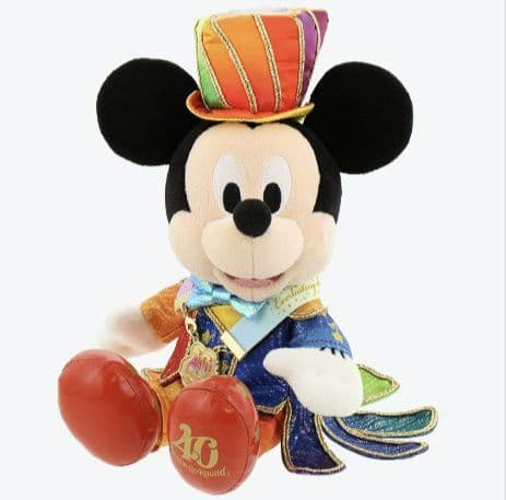 ディズニーDISNEYミッキーマウス＆ミニー記念品付ペアぬいぐるみ40周年新品