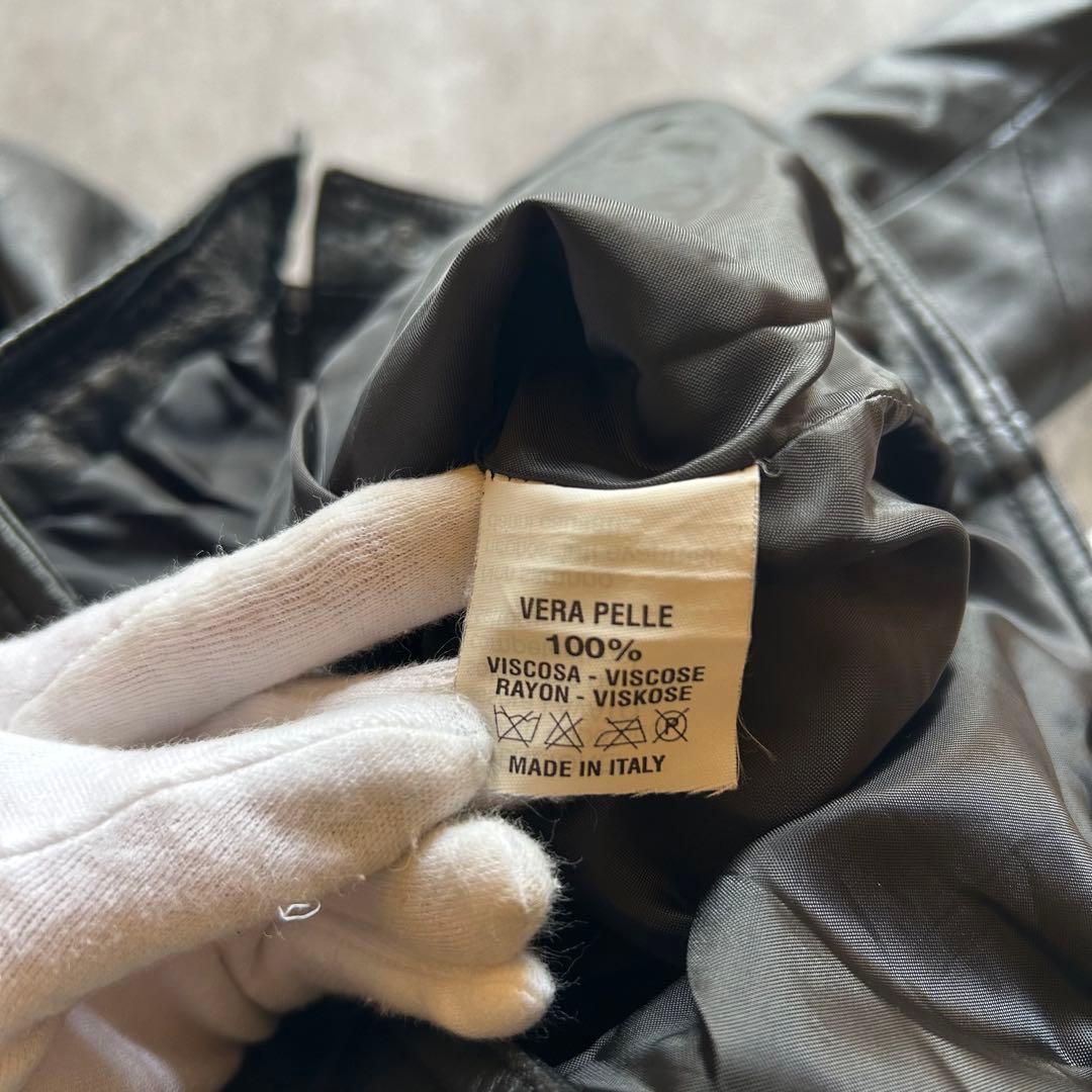 ジャケット・アウター archive grunge leather jacket y2k black