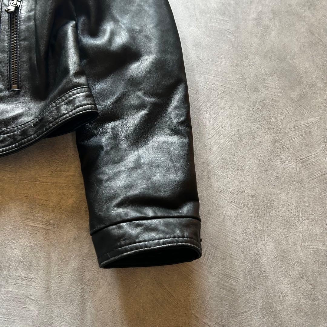 ジャケット・アウター archive grunge leather jacket y2k black