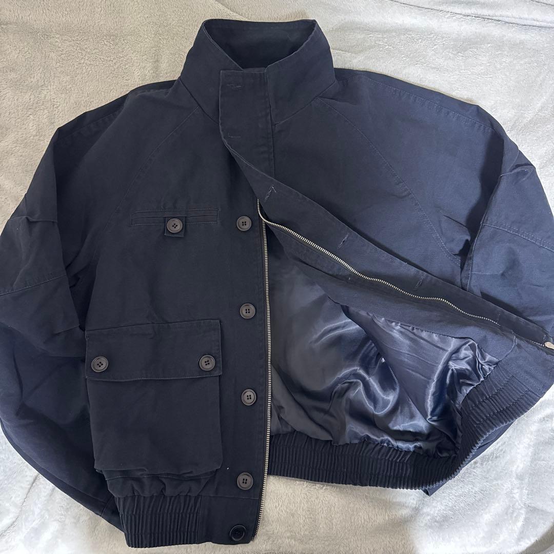 ネイビー ジップアップジャケット M