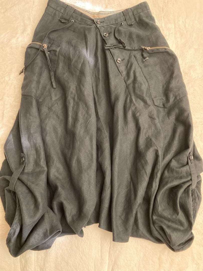 希少！入手困難　Y2K 本物　PPFM リネン　サルエルパンツ　2way 黒