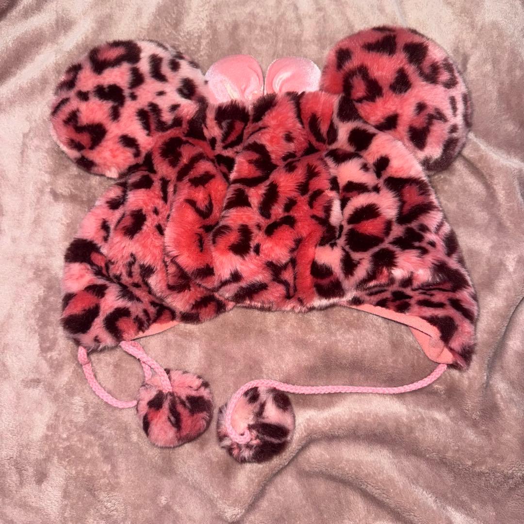 ディズニーリゾート　ファンキャップ　ヒョウ柄