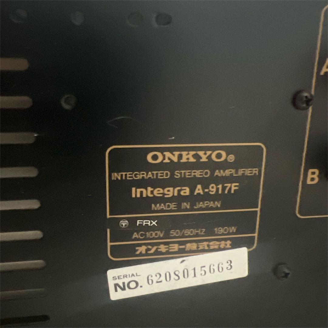 【美品】ONKYO プリメインアンプ ブラック A-917F オンキョウ
