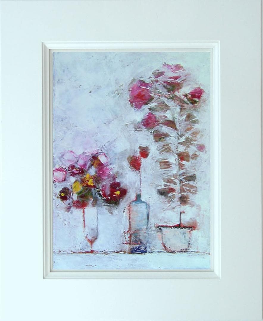 油絵 菅家令子 絵 絵画 インテリア uF6-071102 花