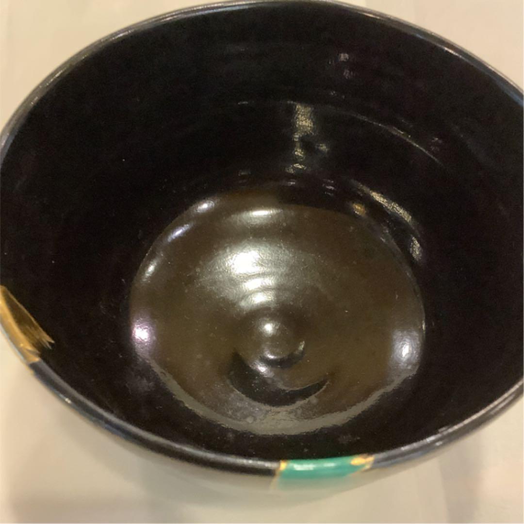 【茶道具】加藤利昇 鶴の絵茶碗