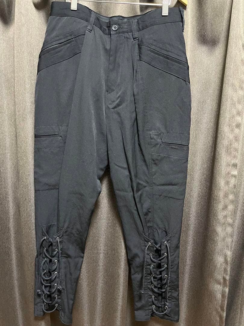 ヨウジヤマモトプールオム ウールギャバレースアップジョッパーズカーゴ 2