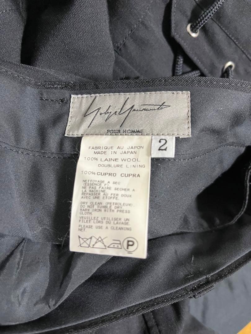 ヨウジヤマモトプールオム ウールギャバレースアップジョッパーズカーゴ 2