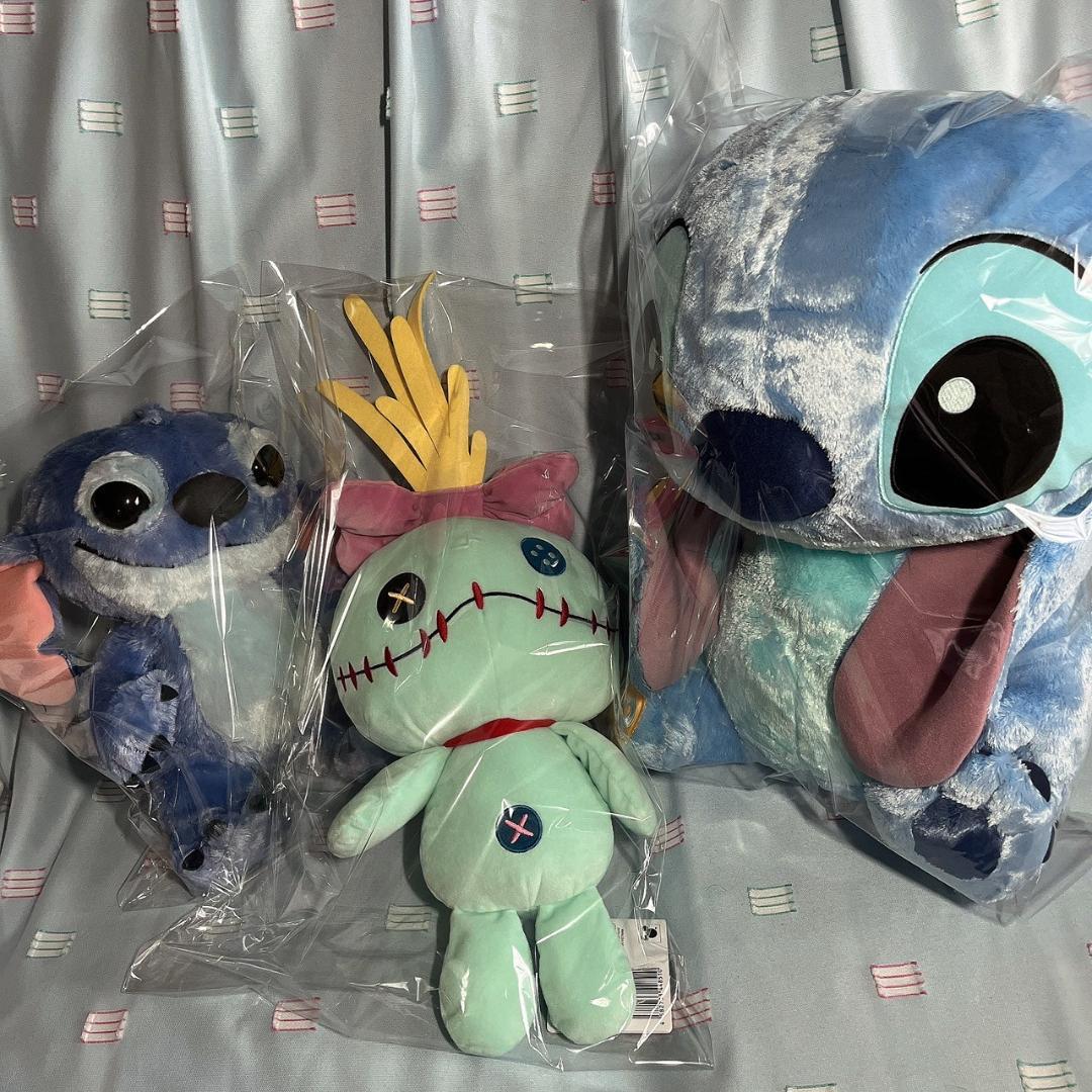 ラスト1【スティッチ】FukuFuku 超超BIG・ Lぬいぐるみ・スクランプ