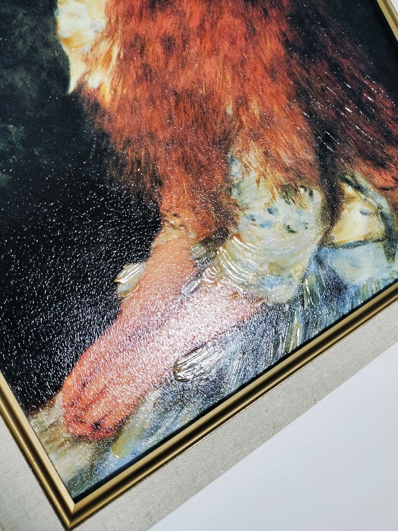 少女イレーヌ ルノワール 6号 立体複製名画 額装