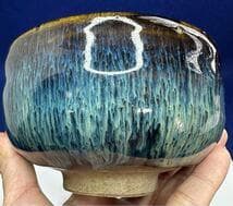 青と緑のグラデーション 茶碗