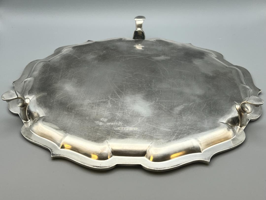 マッピン&ウェッブ／純銀 スターリングシルバー／トレイ　重612g