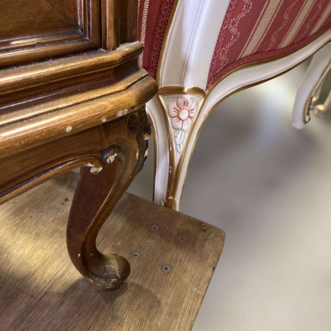 【象嵌】キャビネット◆ヴィンテージ◇程度良好◆鍵付き◇