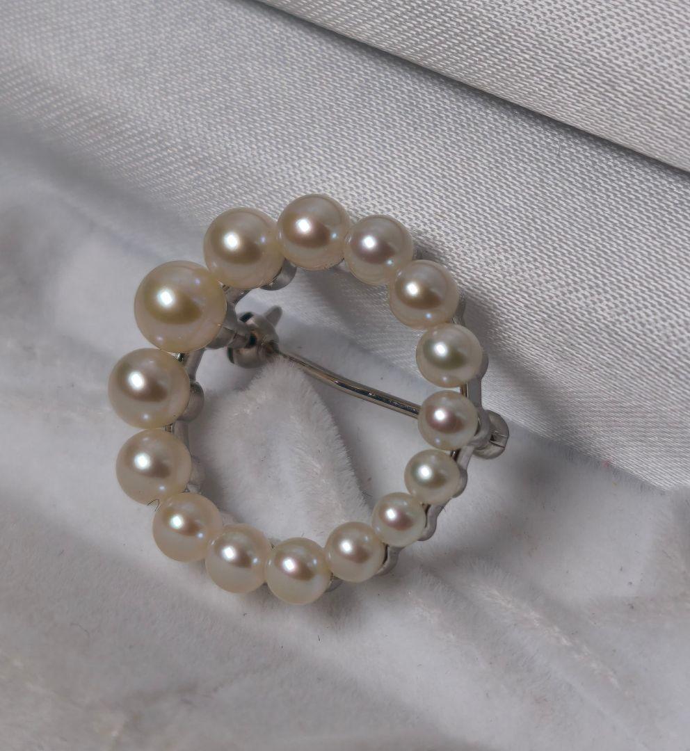 【美品 最高級!!】ミキモト ブローチ パール サークル フォーマル 皇室御用達