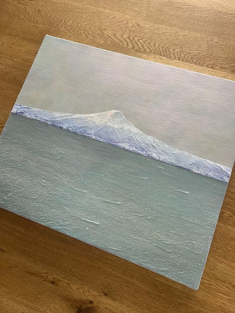 富士山　富士山の絵画 mt.fuji 風景画 ホログラム パール アート 絵