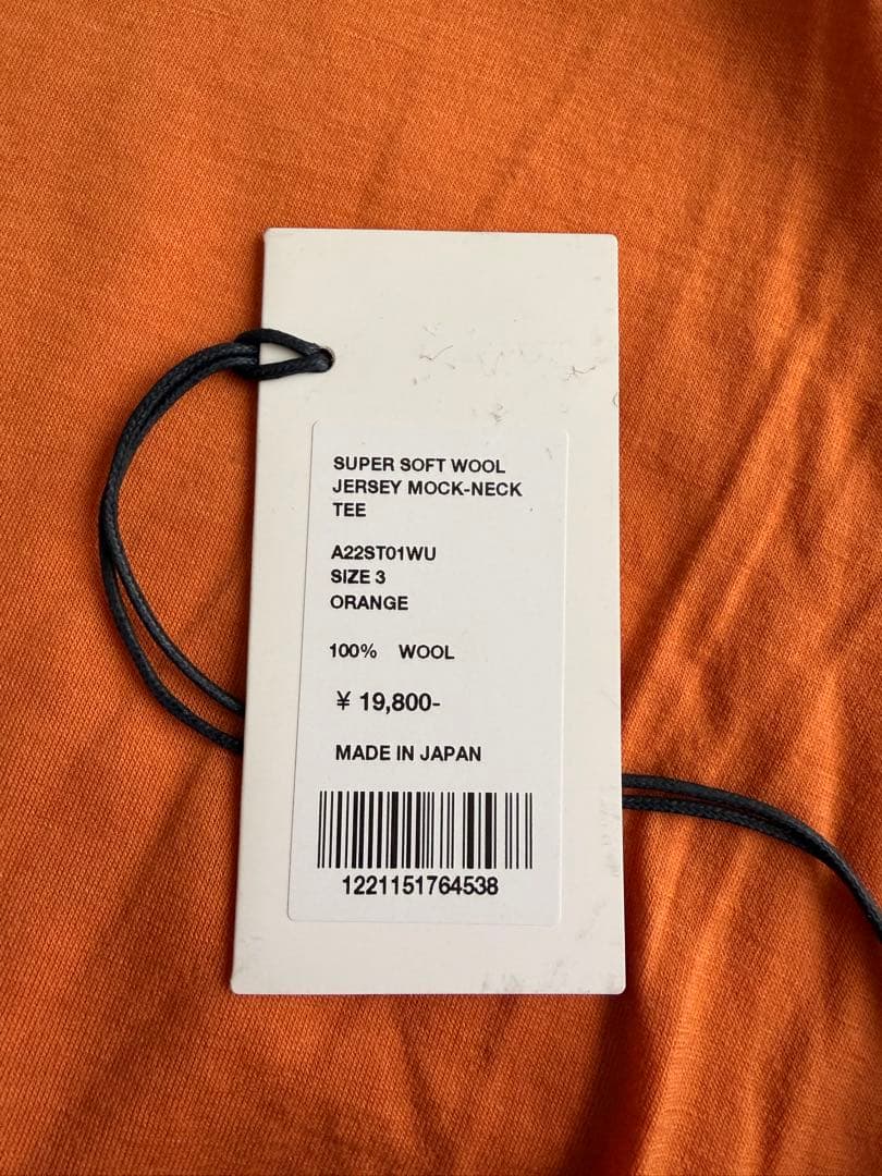 AURALEE wool jersey moch-neck tee 3 ウールT
