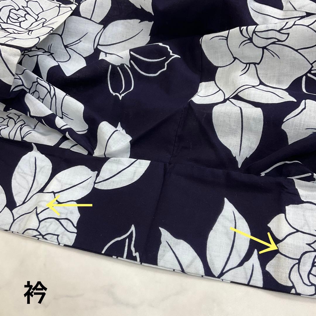 ◆未使用同然◆最高級注染本染◆浴衣◆薔薇◆木綿◆仕付◆裄67丈161.5