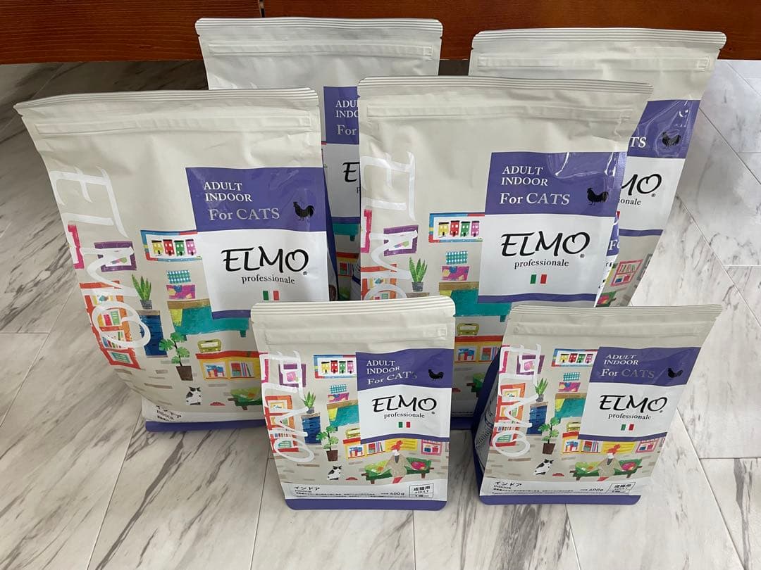 ELMO キャットフード アダルト インドア 計8.8kg