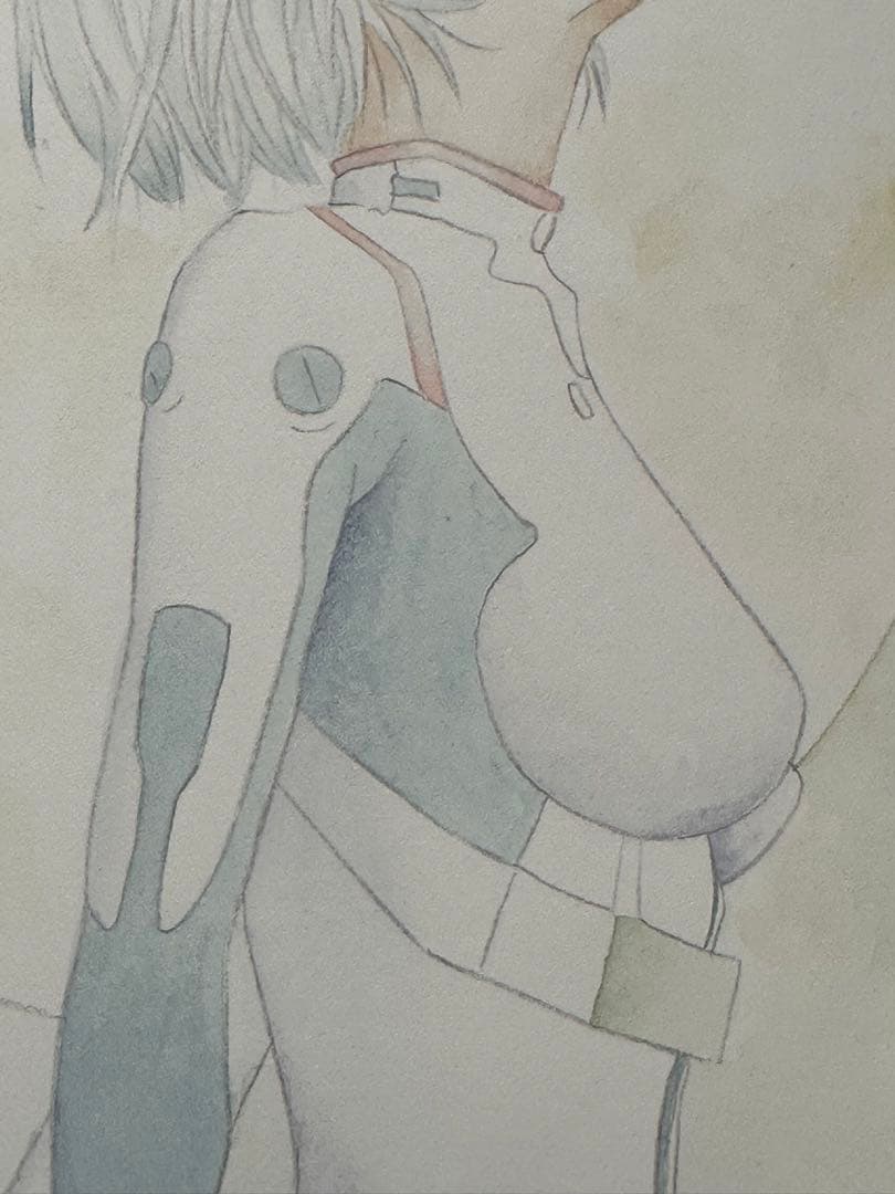 【美品】新世紀エヴァンゲリオン　綾波レイ　直筆画