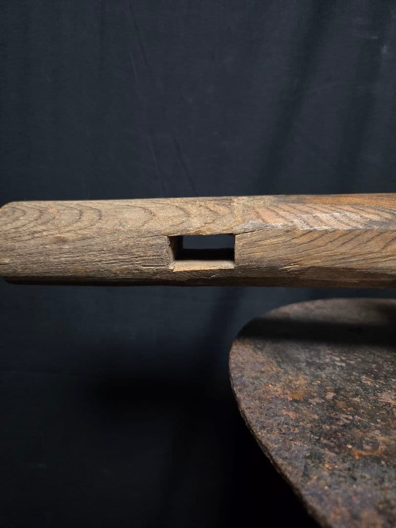 詳細不明農具か？木製アンティークツール　オブジェインテリア骨董市古物