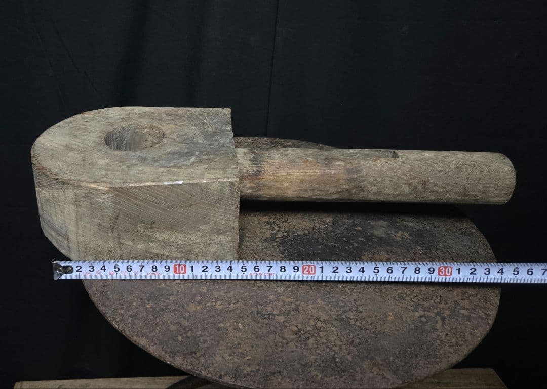 詳細不明農具か？木製アンティークツール　オブジェインテリア骨董市古物