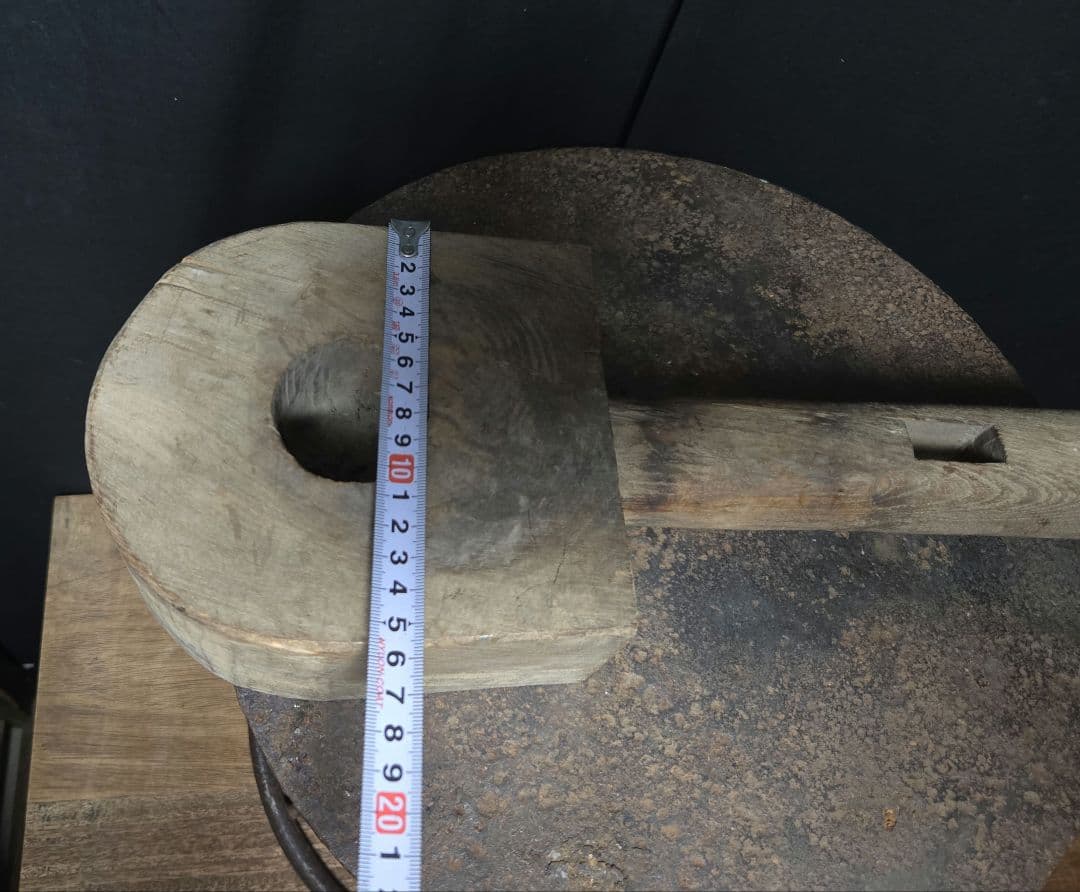 詳細不明農具か？木製アンティークツール　オブジェインテリア骨董市古物