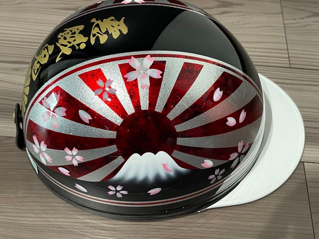 富士日章 コルク半 ヘルメット 旧車會 暴走族 三段シート