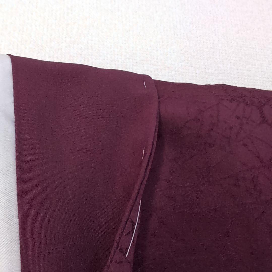 【三花】未使用品　正絹　色無地　袷　一つ紋　着物　リユース