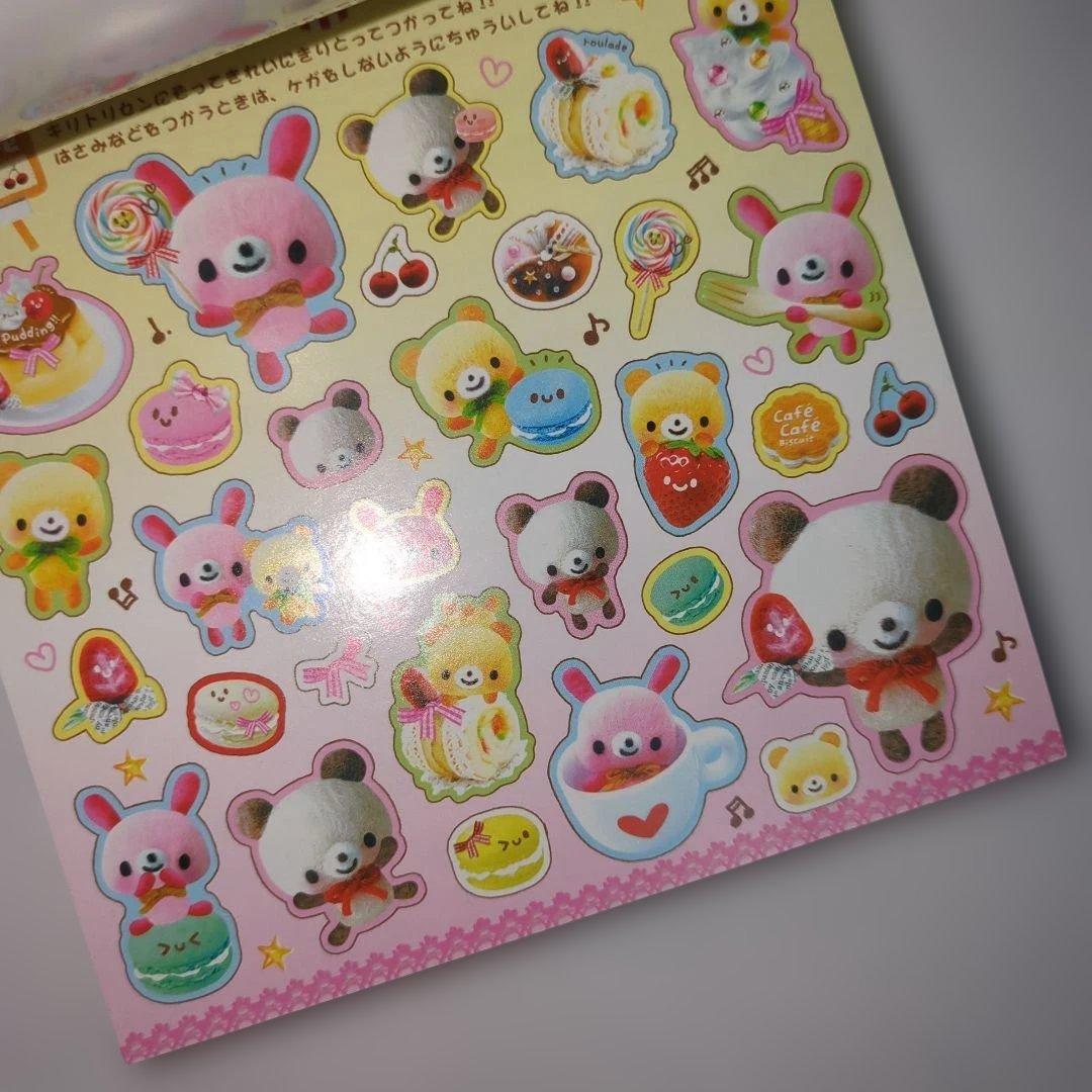 平成レトロ　平成女子　めちゃおり　おりがみメモ　シール付き　パンダ　くま　カフェ