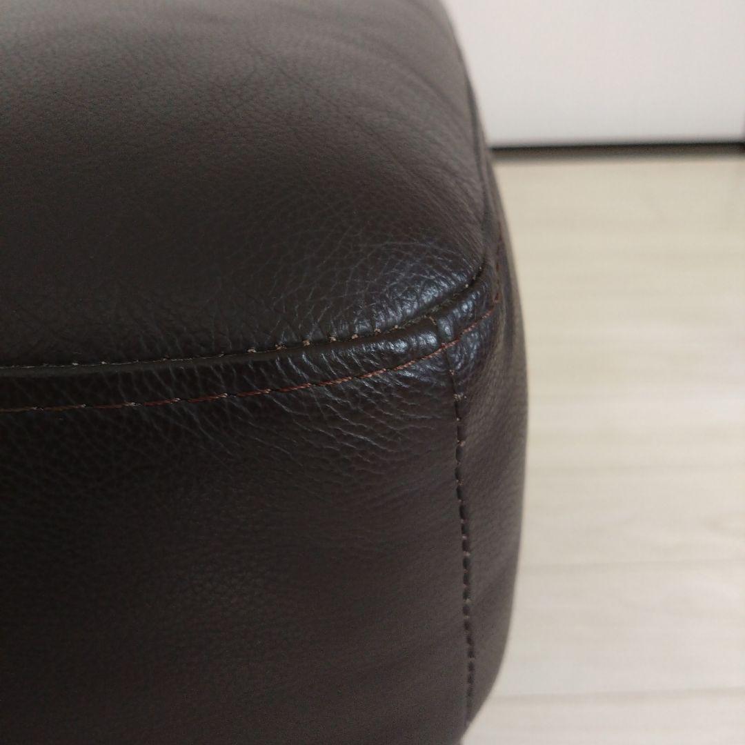 オットマン　大塚家具　革　総革張り　ダークブラウン