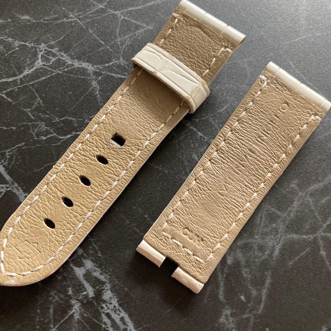 OFFICINE PANERAI レザーベルト 22mmホワイトアリゲーター