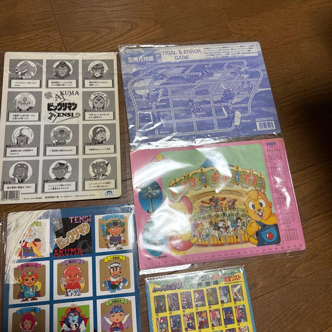 昭和レトロ品アニメ・漫画キャラクターイラスト集下敷9枚セット