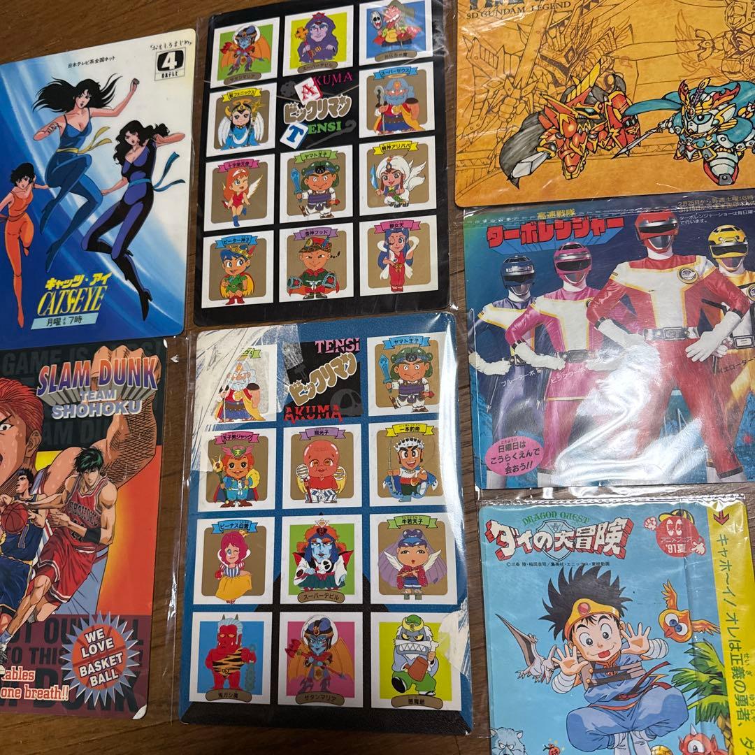 昭和レトロ品アニメ・漫画キャラクターイラスト集下敷9枚セット