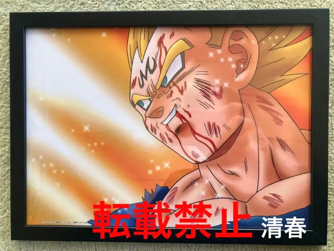 【激レア】ドラゴンボール　魔神ベジータ　セル画アートシート　額装品パネル　鳥山明