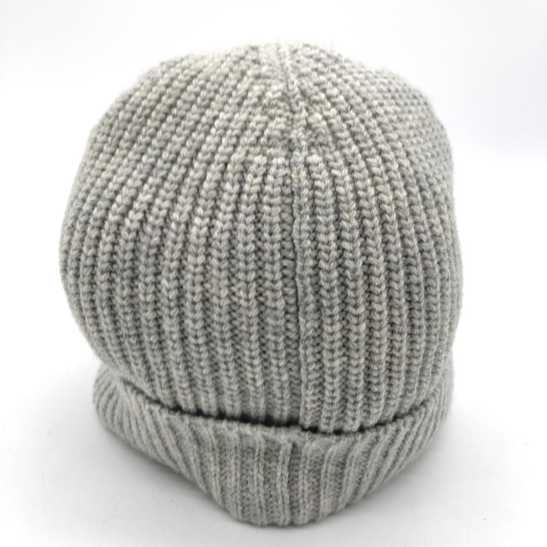 【極美品】 セリーヌ　CELINE グレー ニット帽　ビーニー CELINE