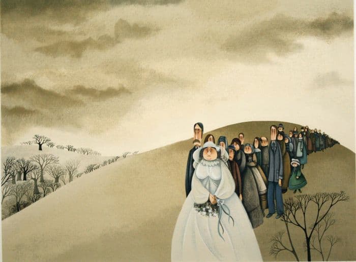 アビガイル・ヨレッシュ 「新郎新婦」 リトグラフ Avigail Yoresh