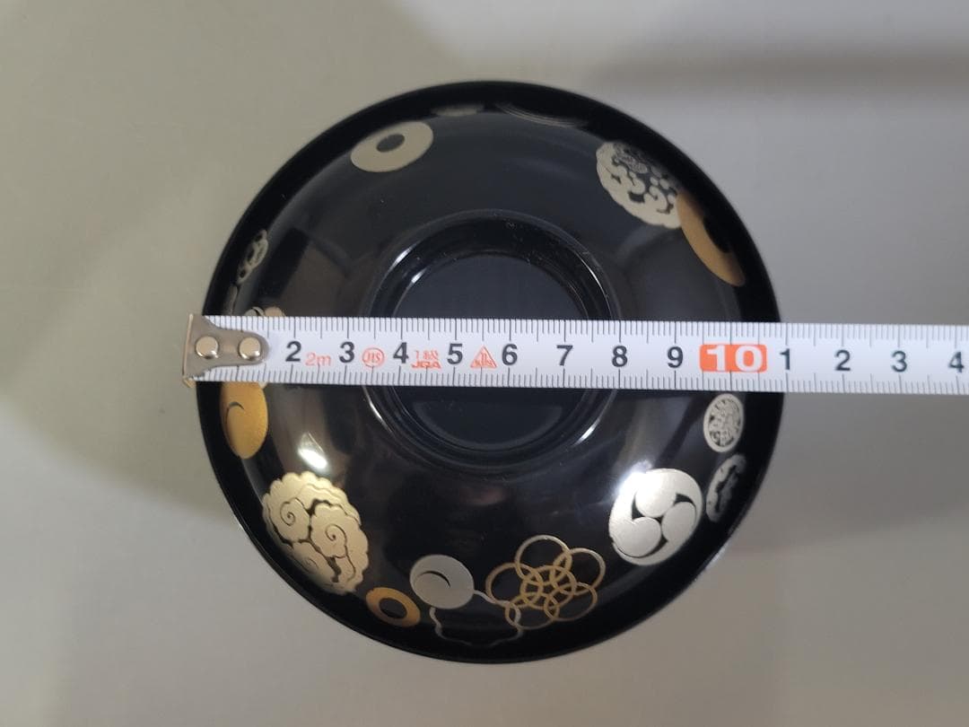 金銀 家紋散 蒔絵 吸物椀 五客 美品 DT339