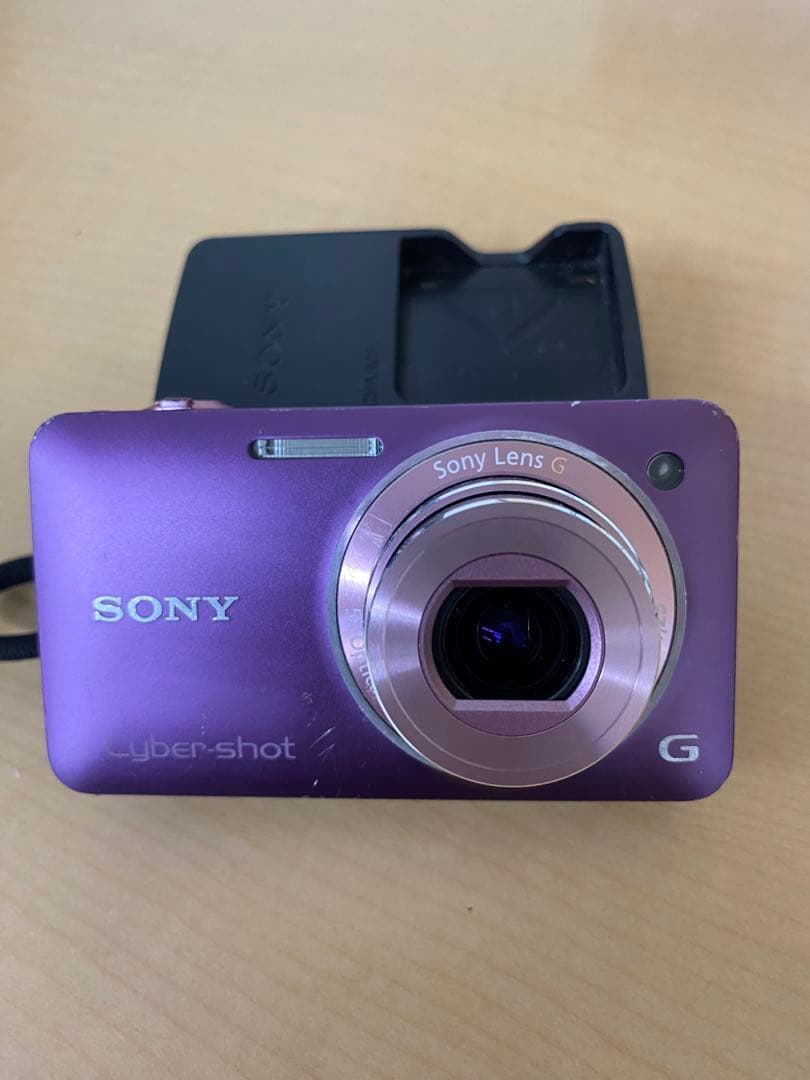 ソニー サイバーショット 紫 ピンク デジタルカメラdcs-wx5
