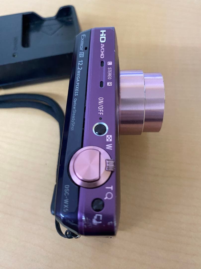 ソニー サイバーショット 紫 ピンク デジタルカメラdcs-wx5