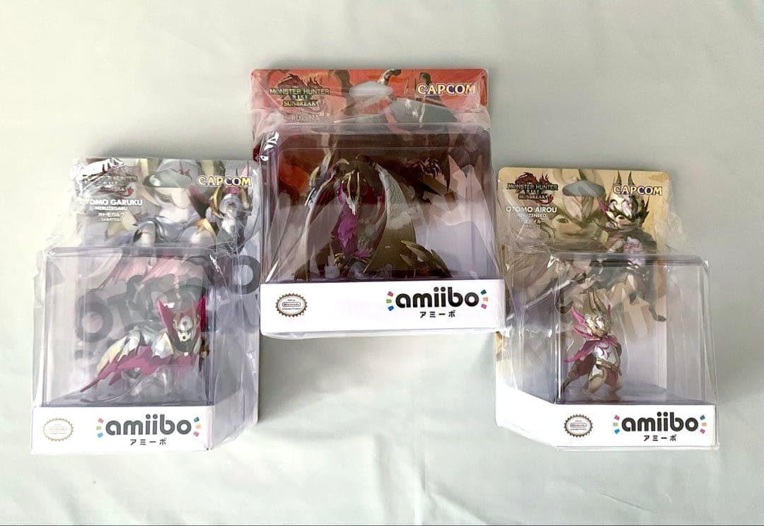 amiibo モンハン 3種セット メル・ゼナ オトモガルク オトモアイルー
