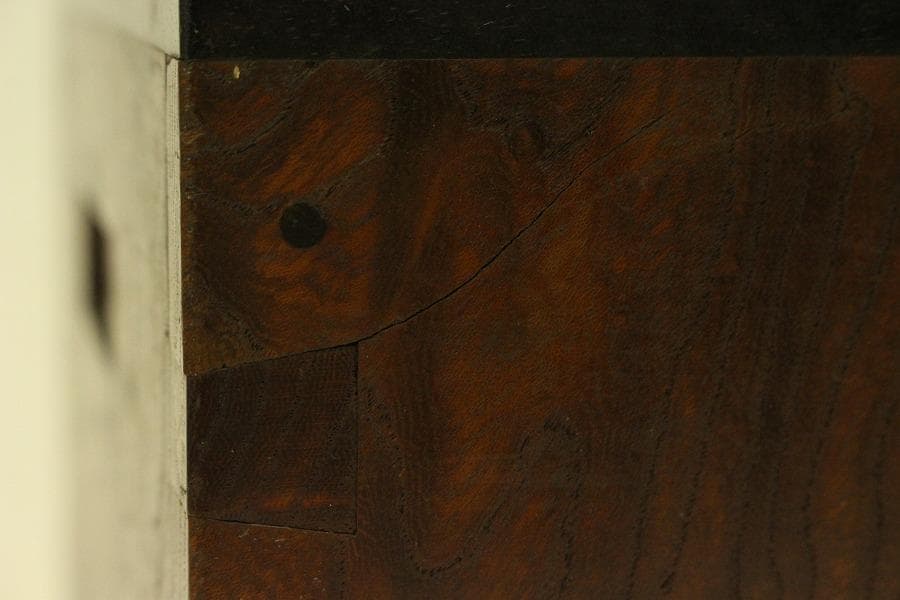 古民具 欅 四方 瓶掛 火鉢 五徳付(ZE447)