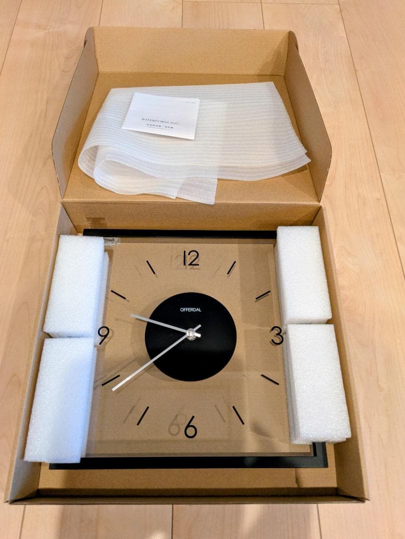 インターフォルム 掛け時計 CL-4424BK ラトゥリ ブラック 　新品未使用