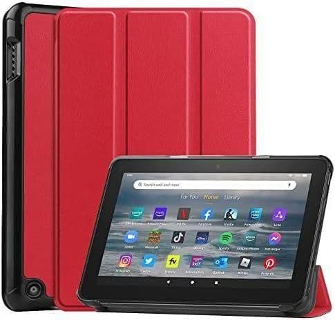 Fire 7 タブレットカバー　第12世代用　　 ケース Fire 7 レッド