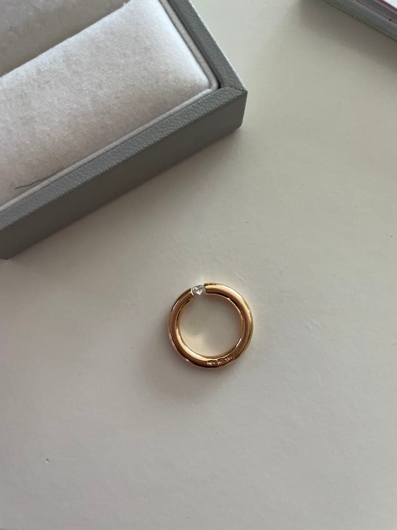 niessing 18金ゴールドリング ダイヤモンド0.20カラット