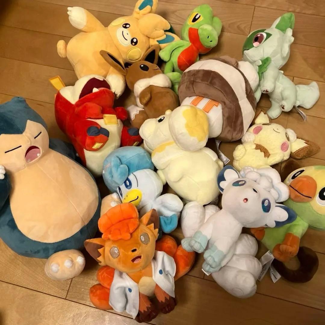 ポケモン　ぬいぐるみ　まとめ売り カビゴン　ロコン　サルノリ　ニャオハ　他9点