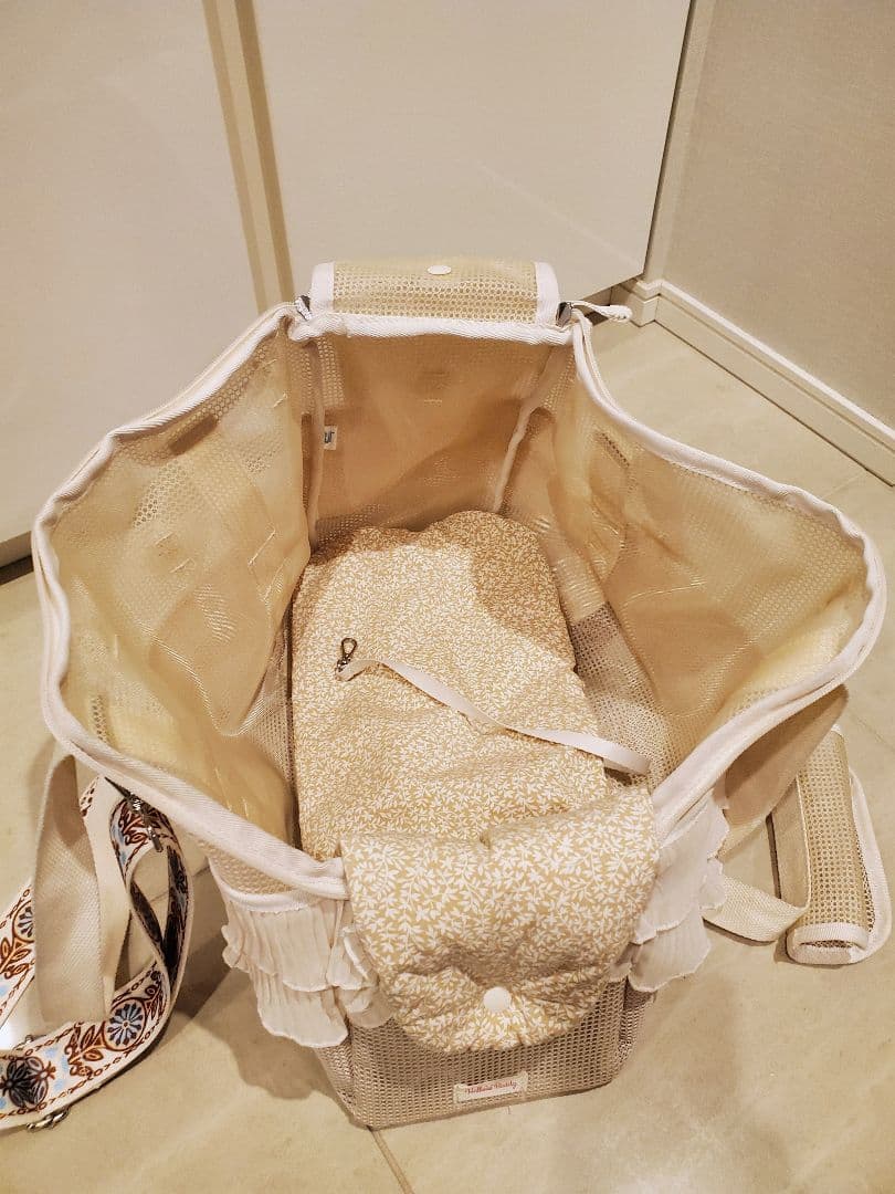 フラワーレース　犬用キャリーバッグ